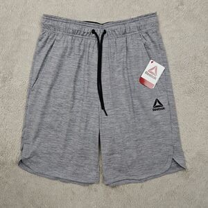 Reebok Core Shorts 9" Men's S Gray Athletic Gym Drawstring Pockets NWT